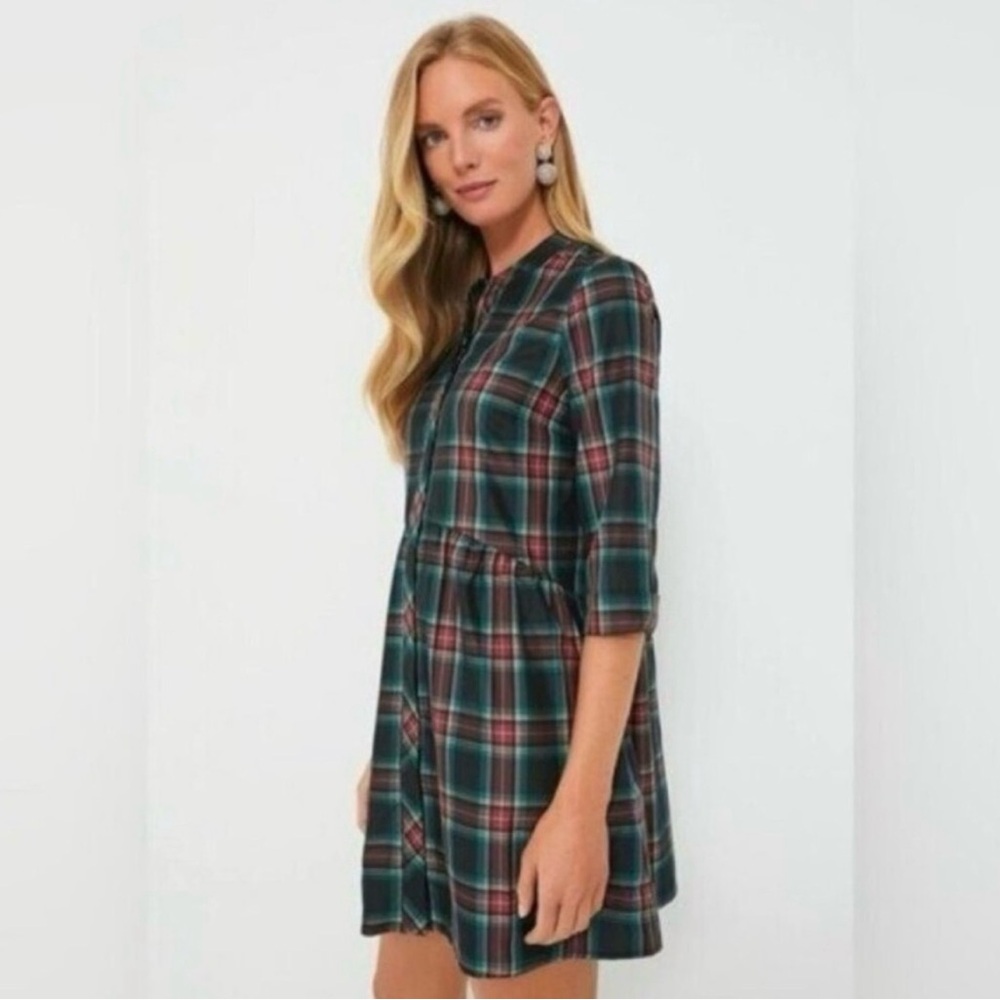 Tuckernuck Highland Plaid Button-Up Shirt Dress